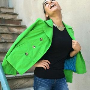 Green Peacoat | Short Green Peacoat | Green Jacket